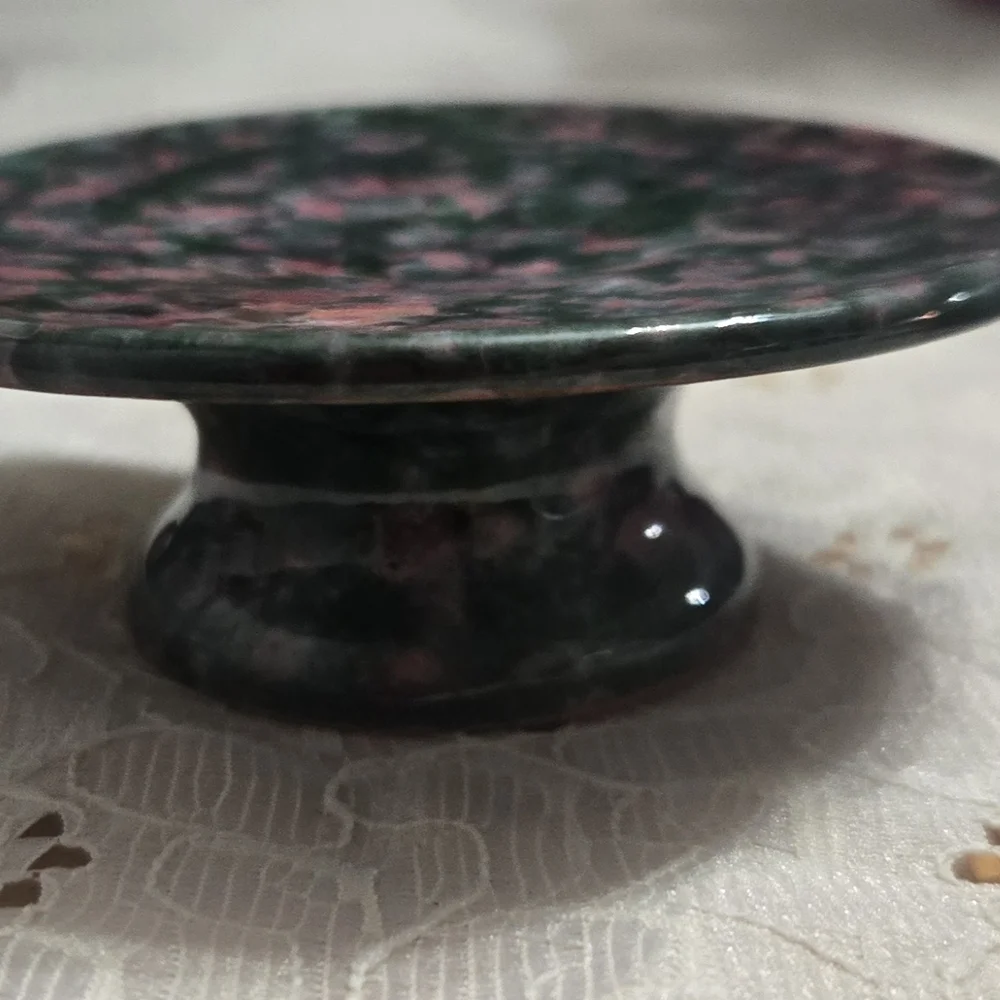 Artistic Pink and Green Ceramic Bowl - Picture 5 of 10